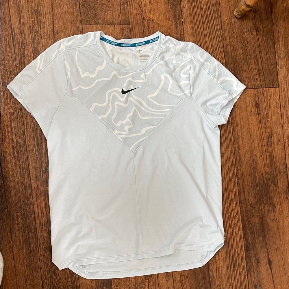 Nike baby blue/white Women's Top